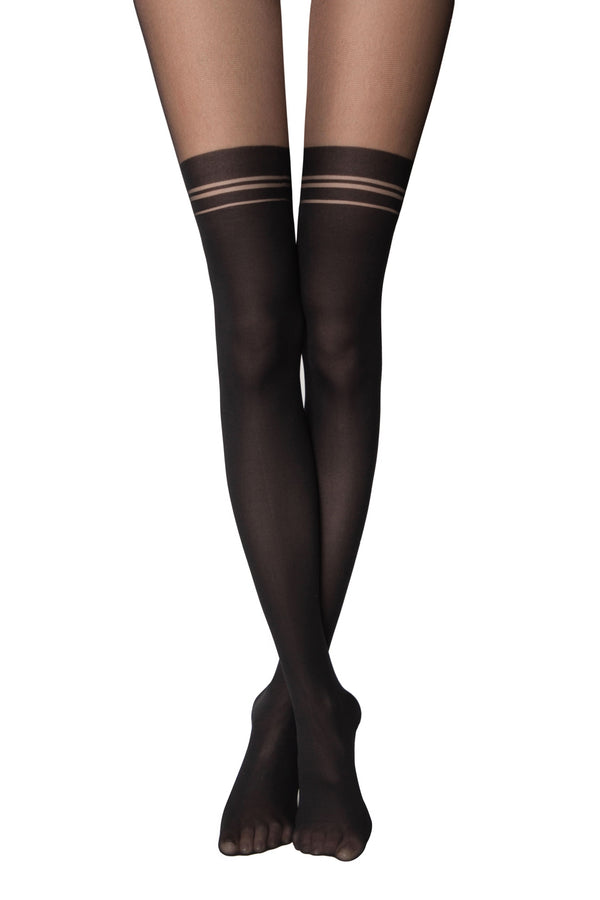 CONTE LIBERTY - Fashion Tights with Knee-High Illusion Design