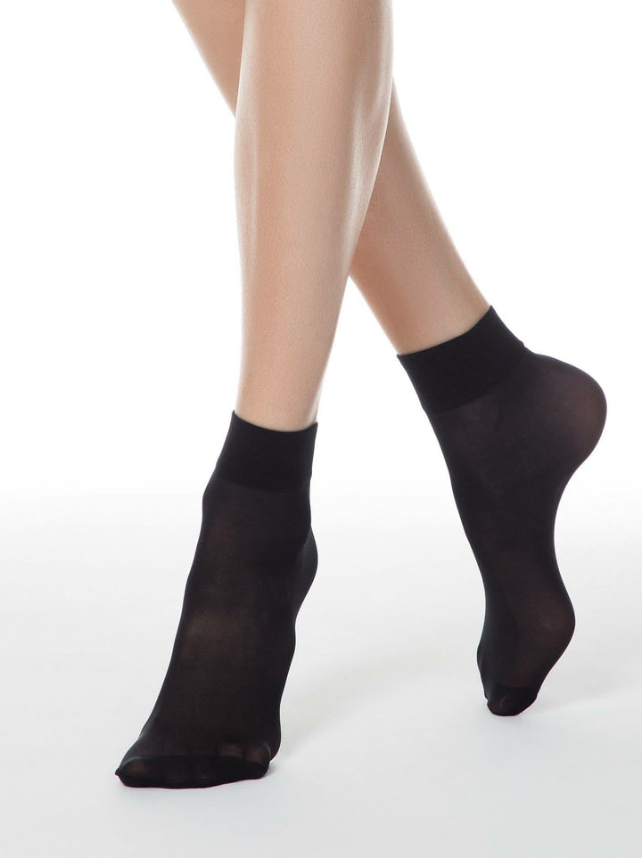 TENSION 40 - Semi-Matte Elastic Socks (2 pairs) - IDEALINE INC.