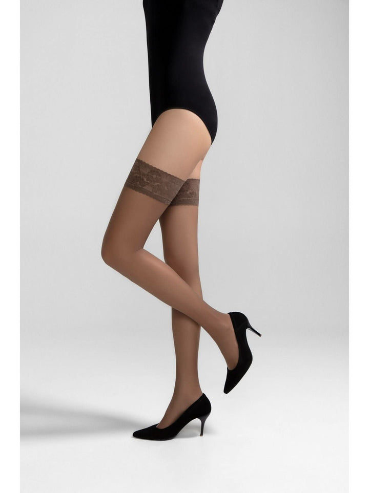 CLASS 40 - Luxe Thick Stockings with Silicone Lace and Openwork Detail - IDEALINE INC.