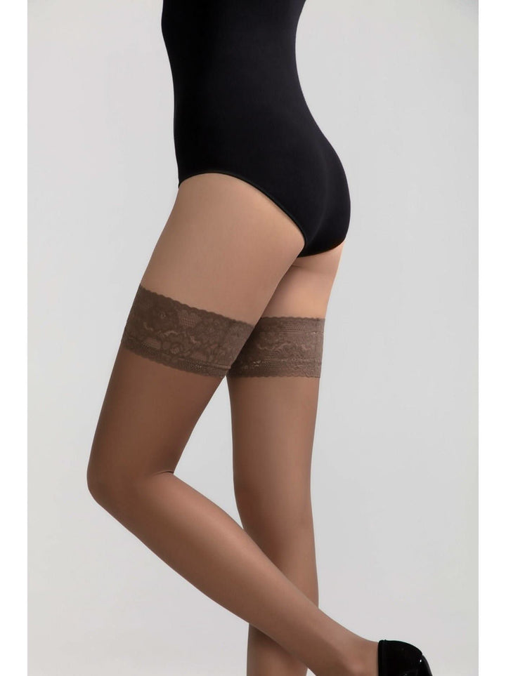 CLASS 40 - Luxe Thick Stockings with Silicone Lace and Openwork Detail - IDEALINE INC.