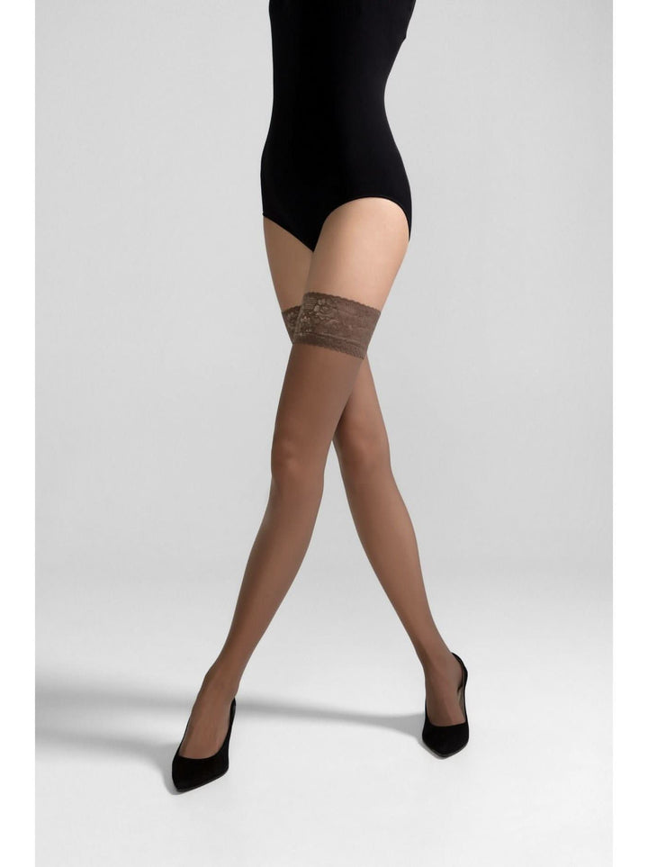 CLASS 40 - Luxe Thick Stockings with Silicone Lace and Openwork Detail - IDEALINE INC.