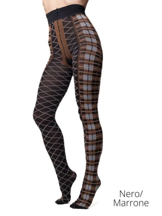 BOTEIN 80 - Tartan & Diamond Opaque Fashion Tights