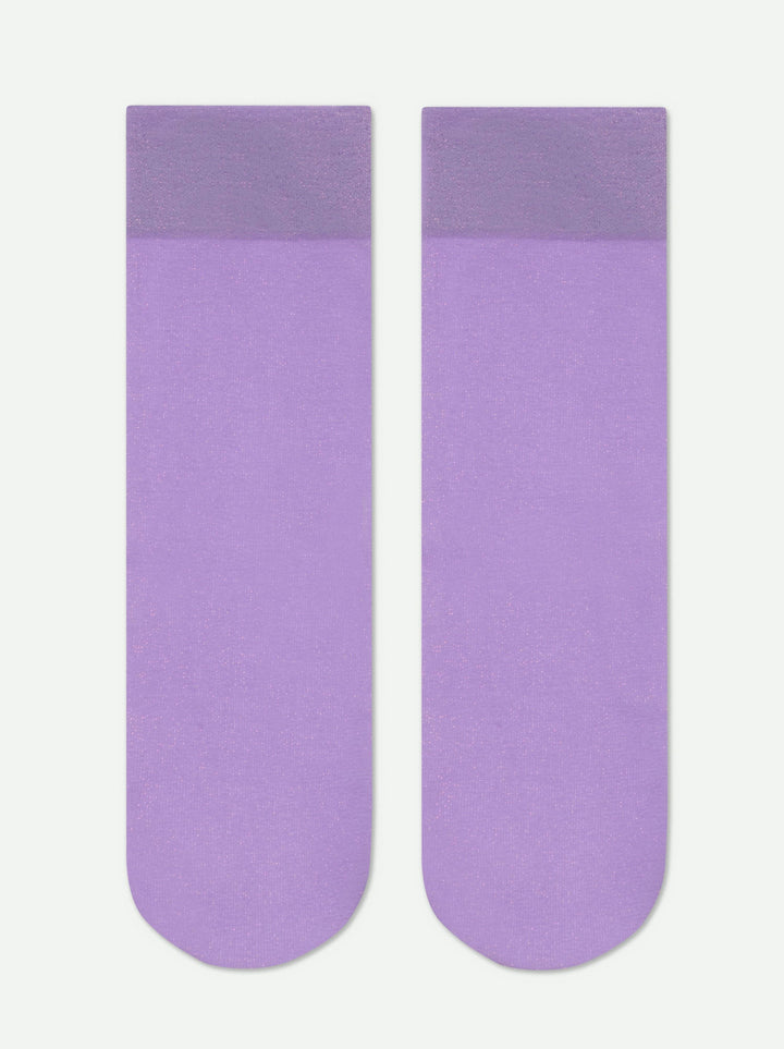 FANTASY 50 - Lustrous Lurex Design Socks - IDEALINE INC.