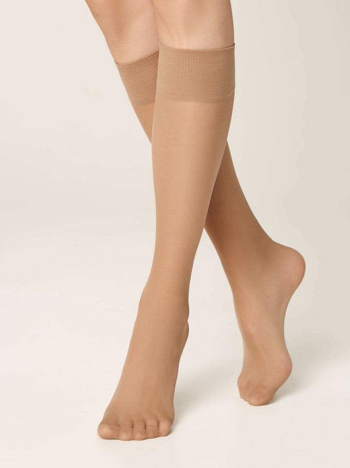 ALLEGRA 40 - Elastic Universal Size Knee Highs - IDEALINE INC.